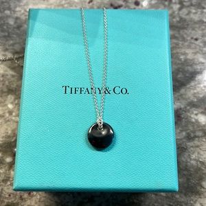 Tiffany & Co. Elsa Peretti hematite disc necklace